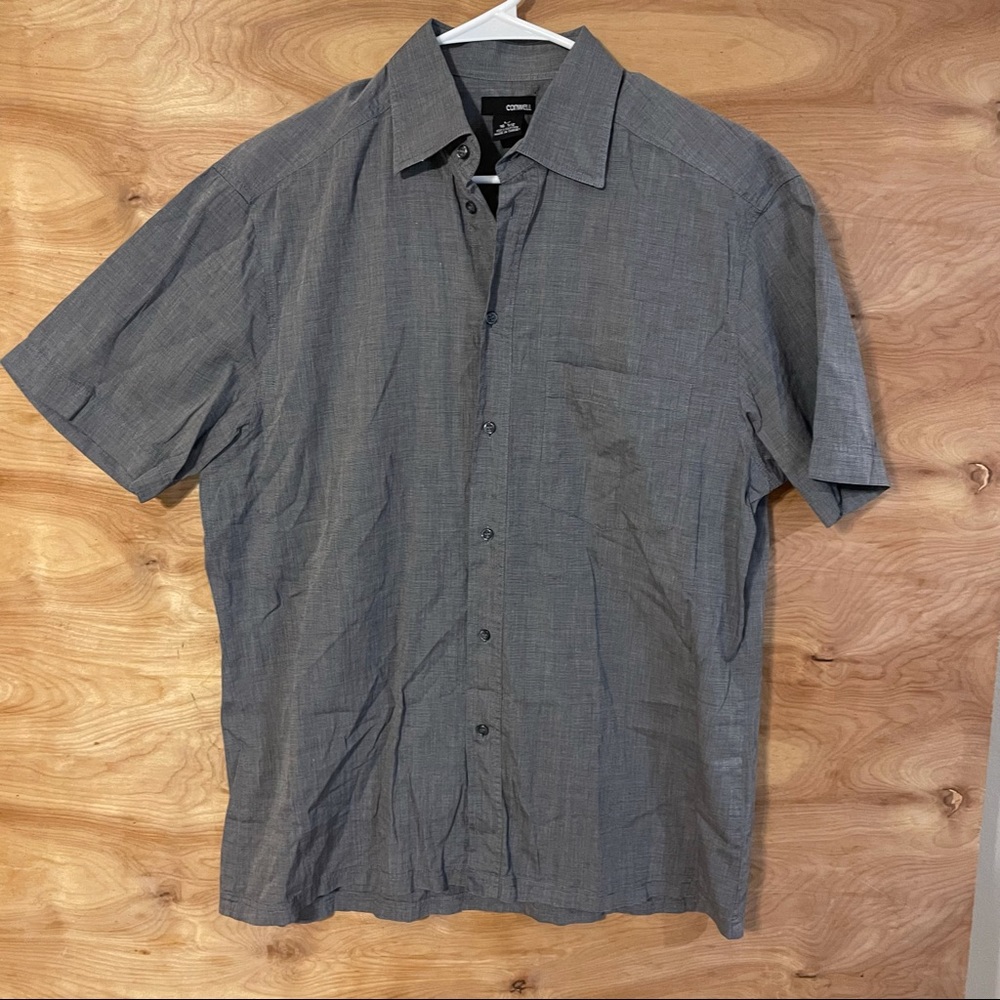 conwell mens large button front  casual shirt